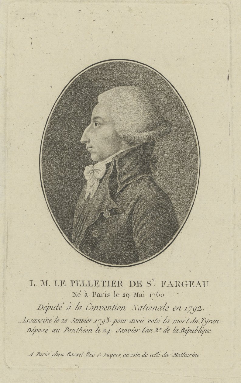 Louis-Michel Le Peletier, markis av Saint-Fargeau 1760-1793, 1790-tallet. av Unbekannt