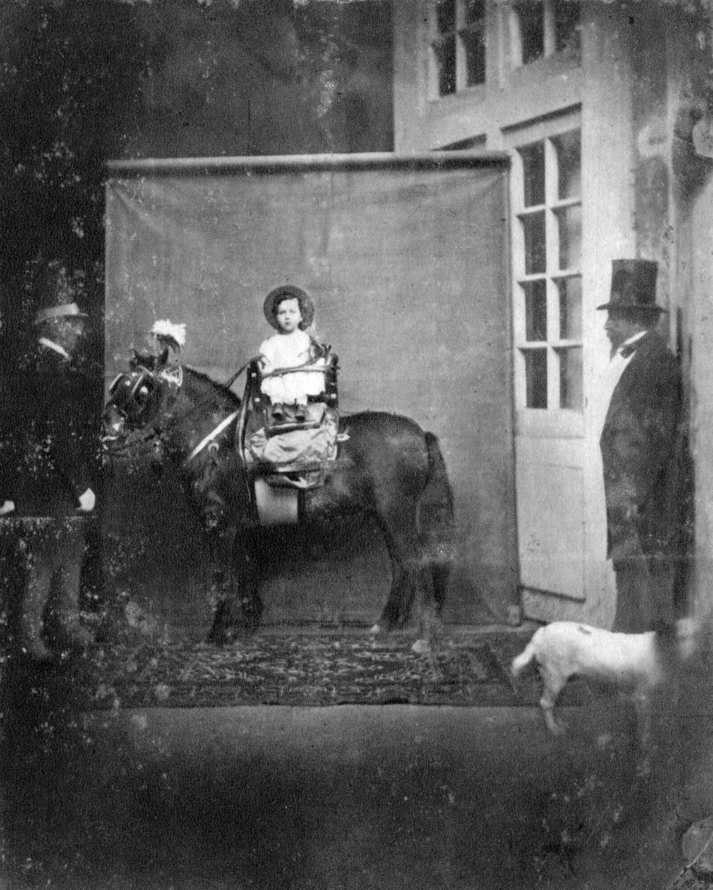 Louis Napoleon, Prince Imperial, på en ponni, c1860-1863 av Unbekannt