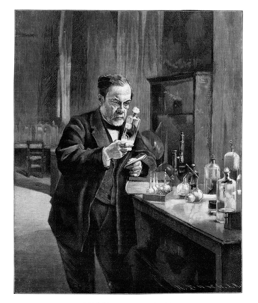 Louis Pasteur , fransk mikrobiolog og kjemiker fra 1800-tallet, 1900 av Unbekannt
