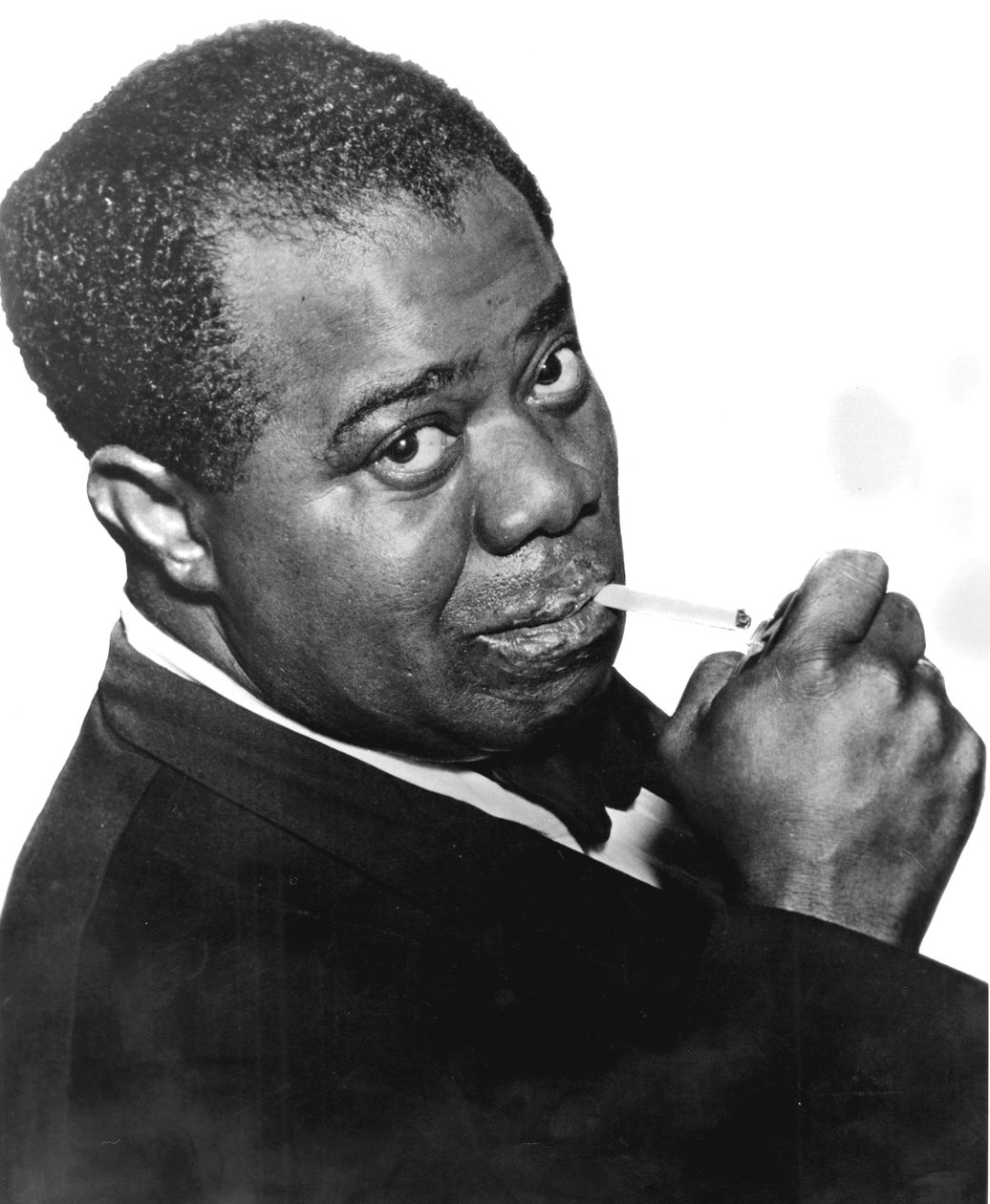 Louis Satchmo Armstrong c1898-1971, amerikansk jazztrompetist og sanger av Unbekannt