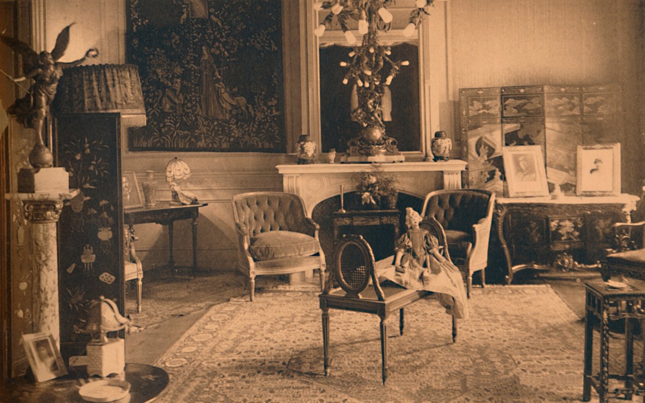 Louis XVI-rommet ved den cubanske ambassaden i Brussel, Belgia, 1927. av Unbekannt