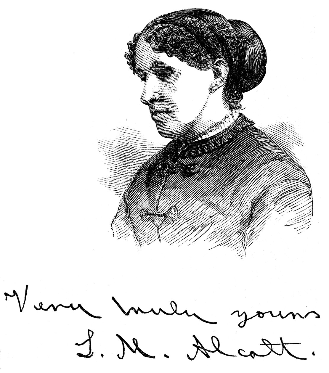 Louisa May Alcott 1832-1888, amerikansk forfatter, 1875 av Unbekannt