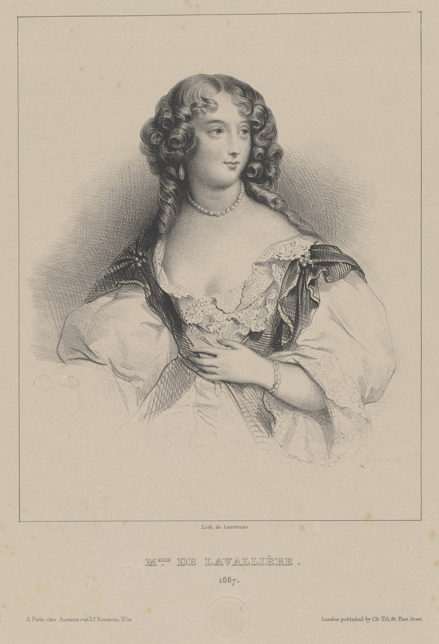 Louise de La Baume Le Blanc, hertuginne av La Vallière 1644-1710, ca 1820. av Unbekannt