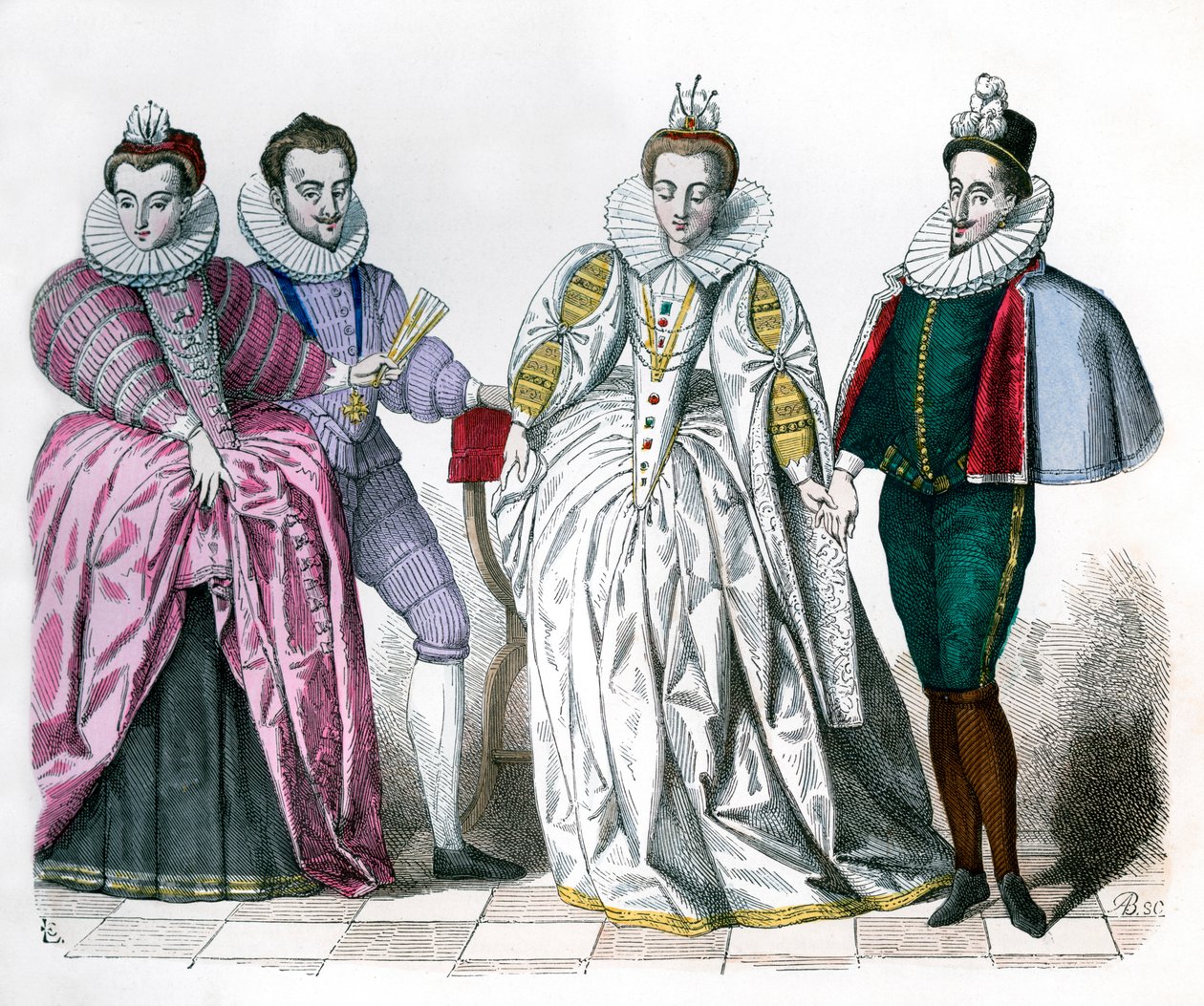 Louise av Lorraine, hertug av Guise, Marguerite de Vaudemont og Anne de Joyeuse, 1581 1882-1884 av Unbekannt