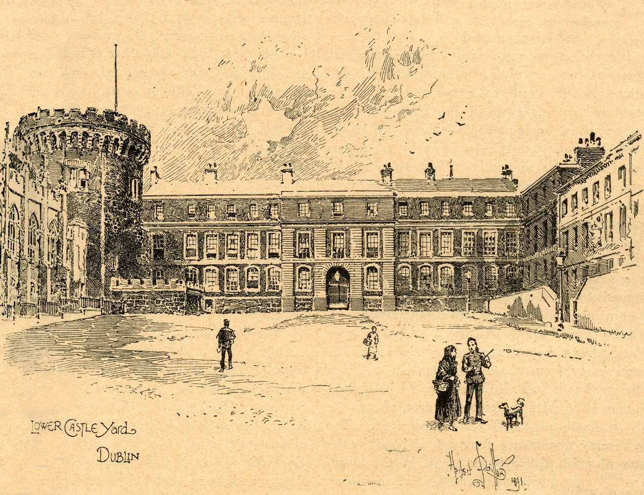 Lower Castle Yard, Dublin, Irland, c1890. av Unbekannt