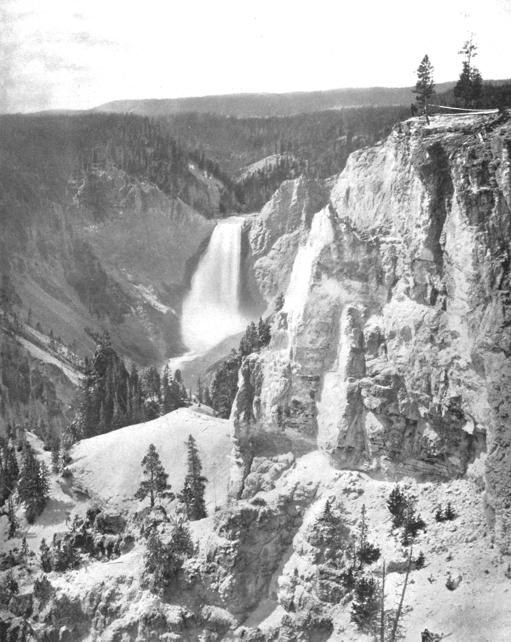 Lower Falls of the Yellowstone, Wyoming, USA, ca 1900. av Unbekannt