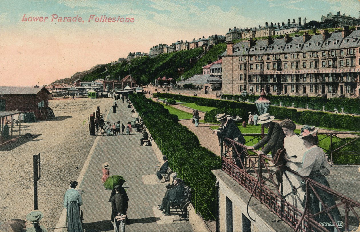 Nedre parade, Folkestone, slutten av 1800-begynnelsen av 1900-tallet av Unbekannt
