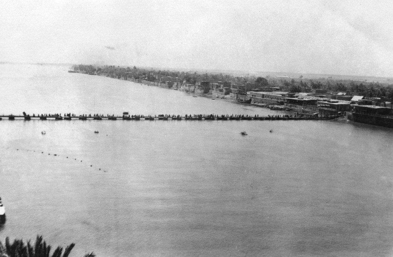 Nedre pontongbro, Bagdad, Mesopotamia, WWI, 1918 av Unbekannt