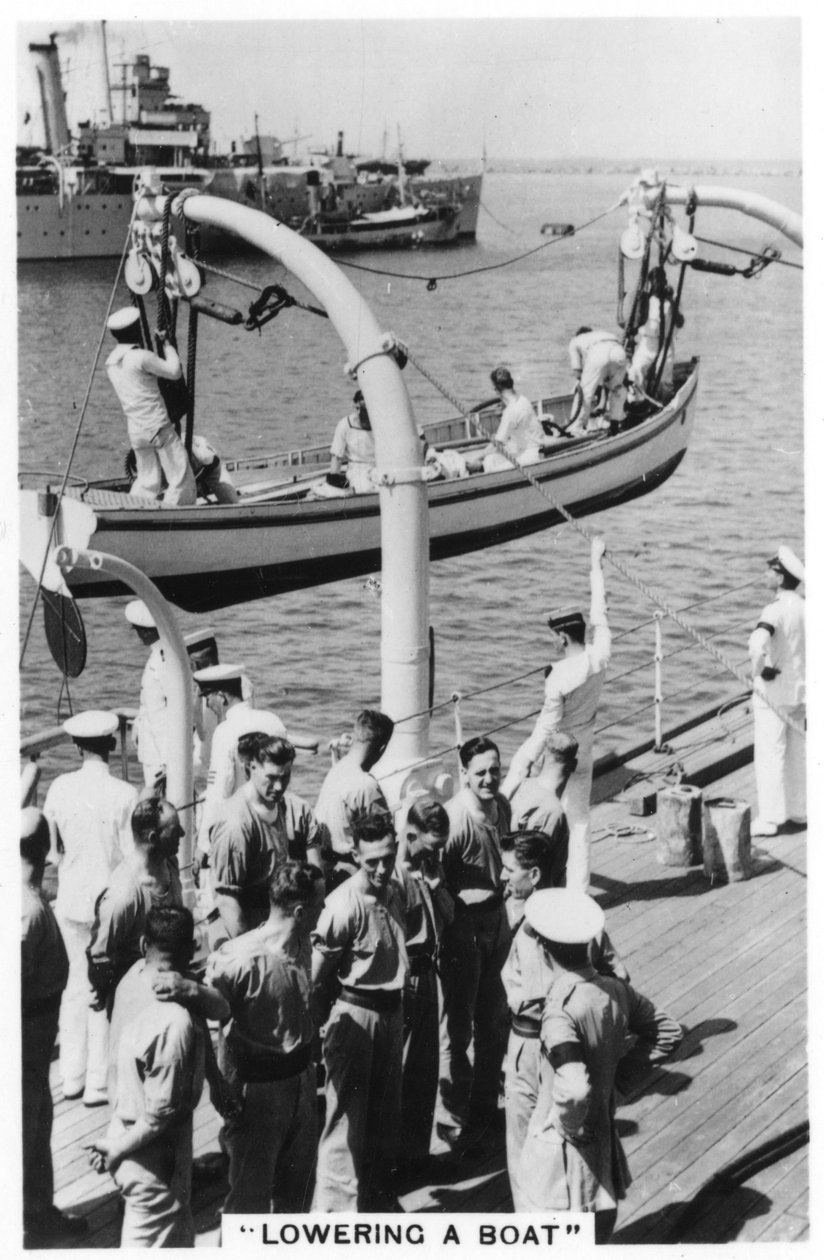 Senking av en båt, HMS Devonshire, 1937 av Unbekannt