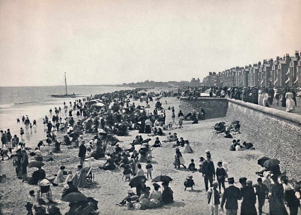 Lowestoft - On the Sands, 1895 av Unbekannt
