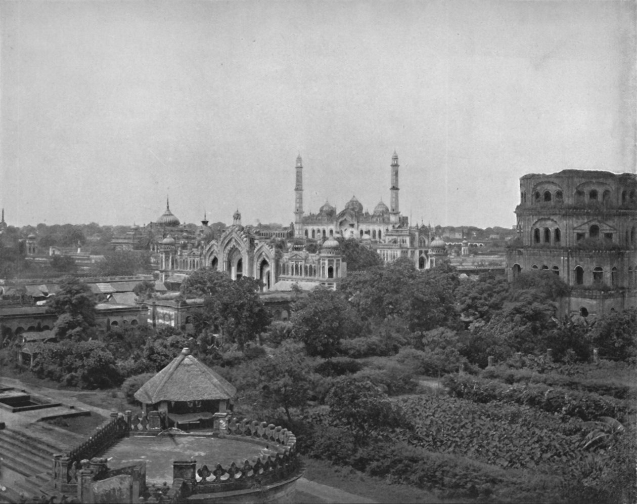 Lucknow, ved elven Gumti, 1800-tallet av Unbekannt