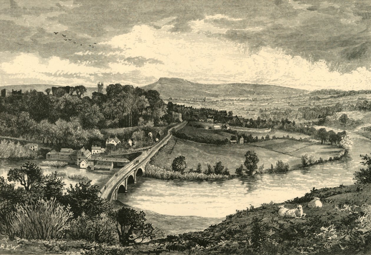 Ludlow, fra Whitcliffe, 1898. av Unbekannt