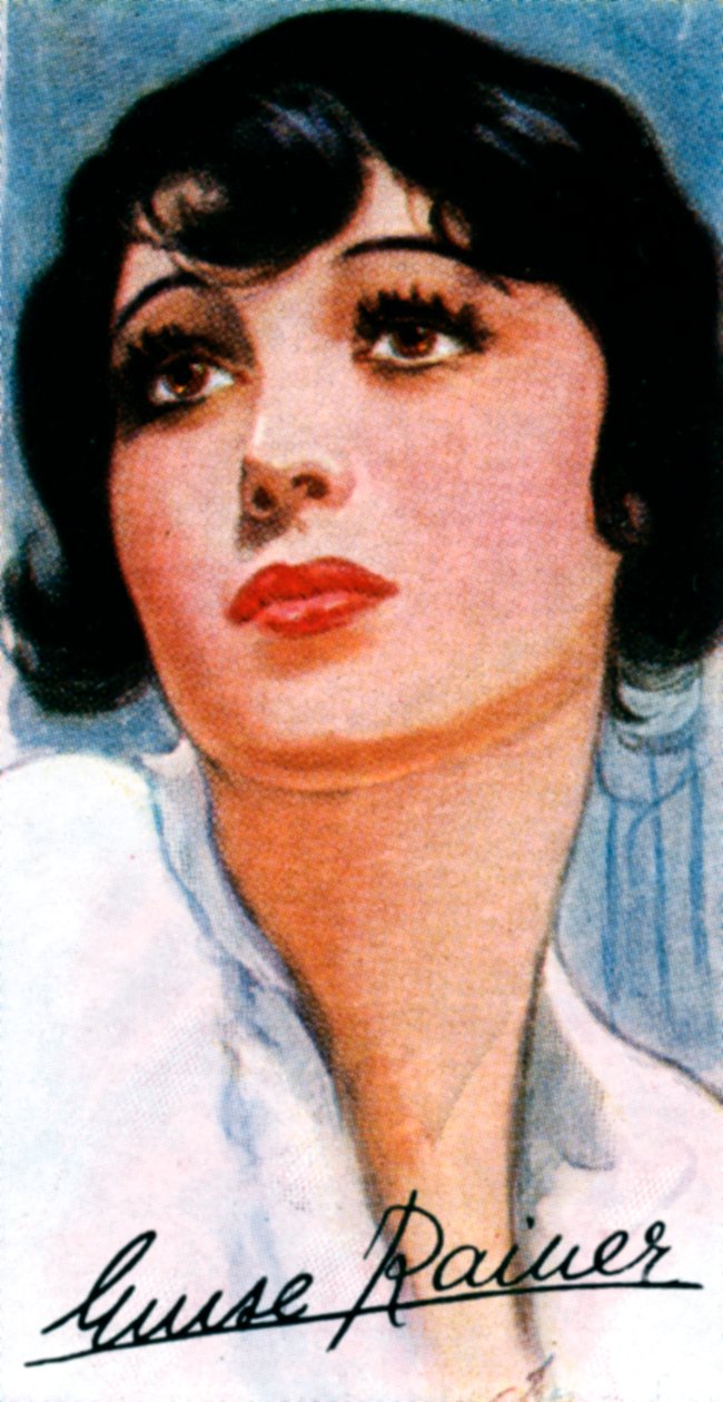 Luise Rainer, 1910-, to ganger Oscar-vinnende filmskuespillerinne, 20. århundre av Unbekannt