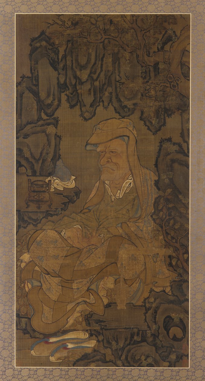 Luohan mediterer i en grotte, 1345. av Unbekannt