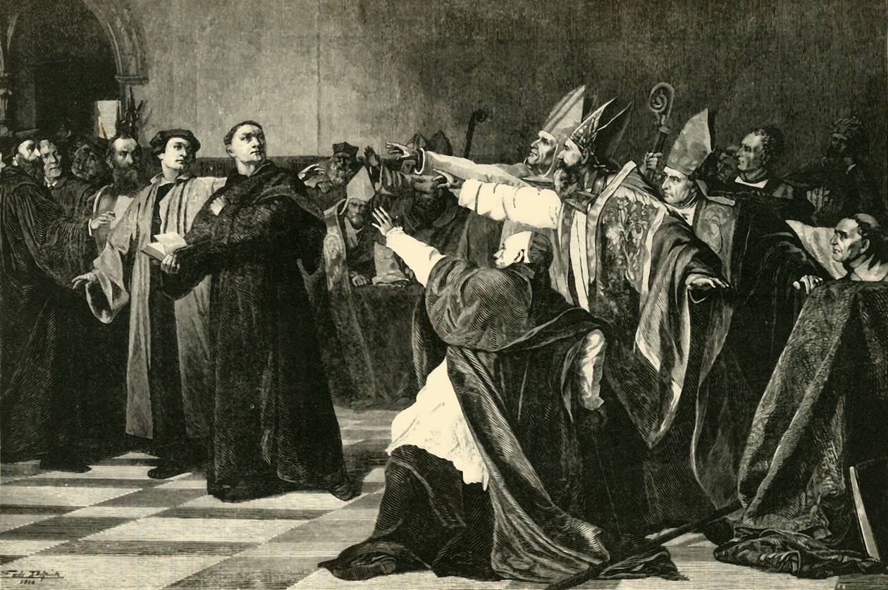 Luther ved Diet of Worms, 1521, 1890. av Unbekannt