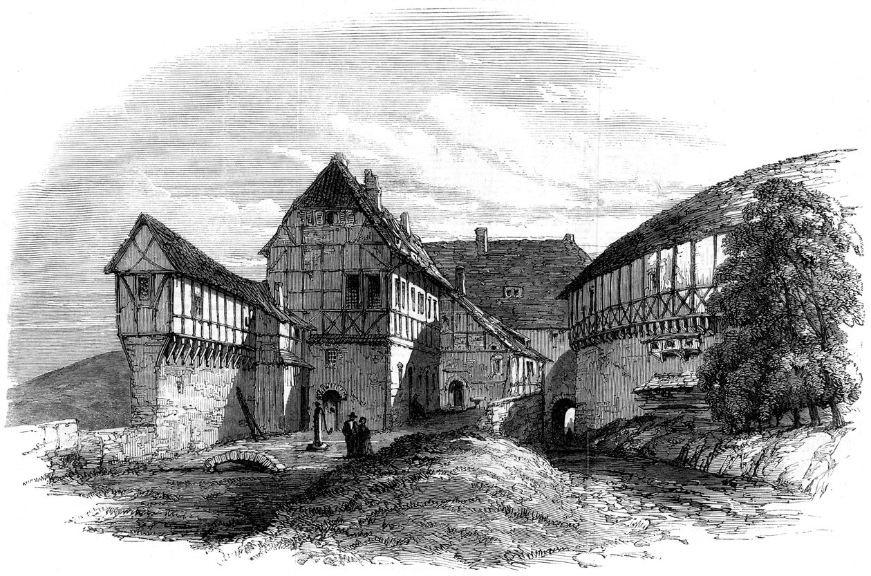Luthers hus på Wartburg Castle, Eisenach, Tyskland, 1862 av Unbekannt