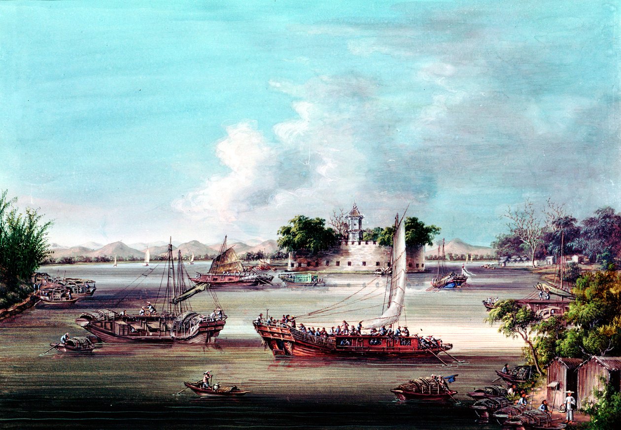 Macao Fort, Canton River, Kina av Unbekannt