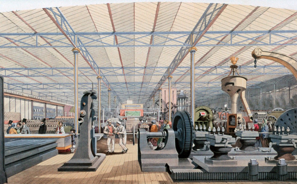 Machinery Hall, Crystal Palace Exhibition, London, 1851 av Unbekannt