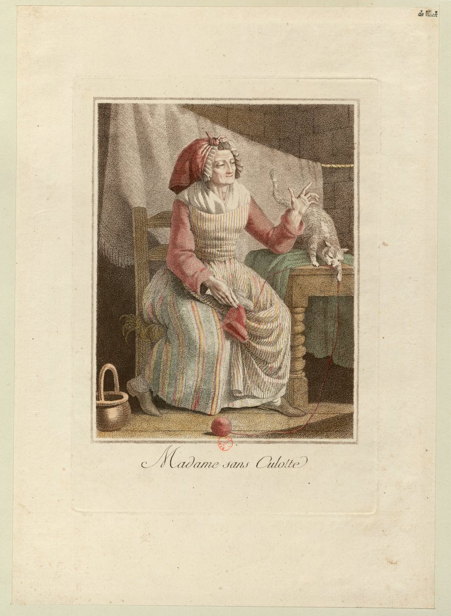 Madame Sans-Culotte, ca 1794. av Unbekannt