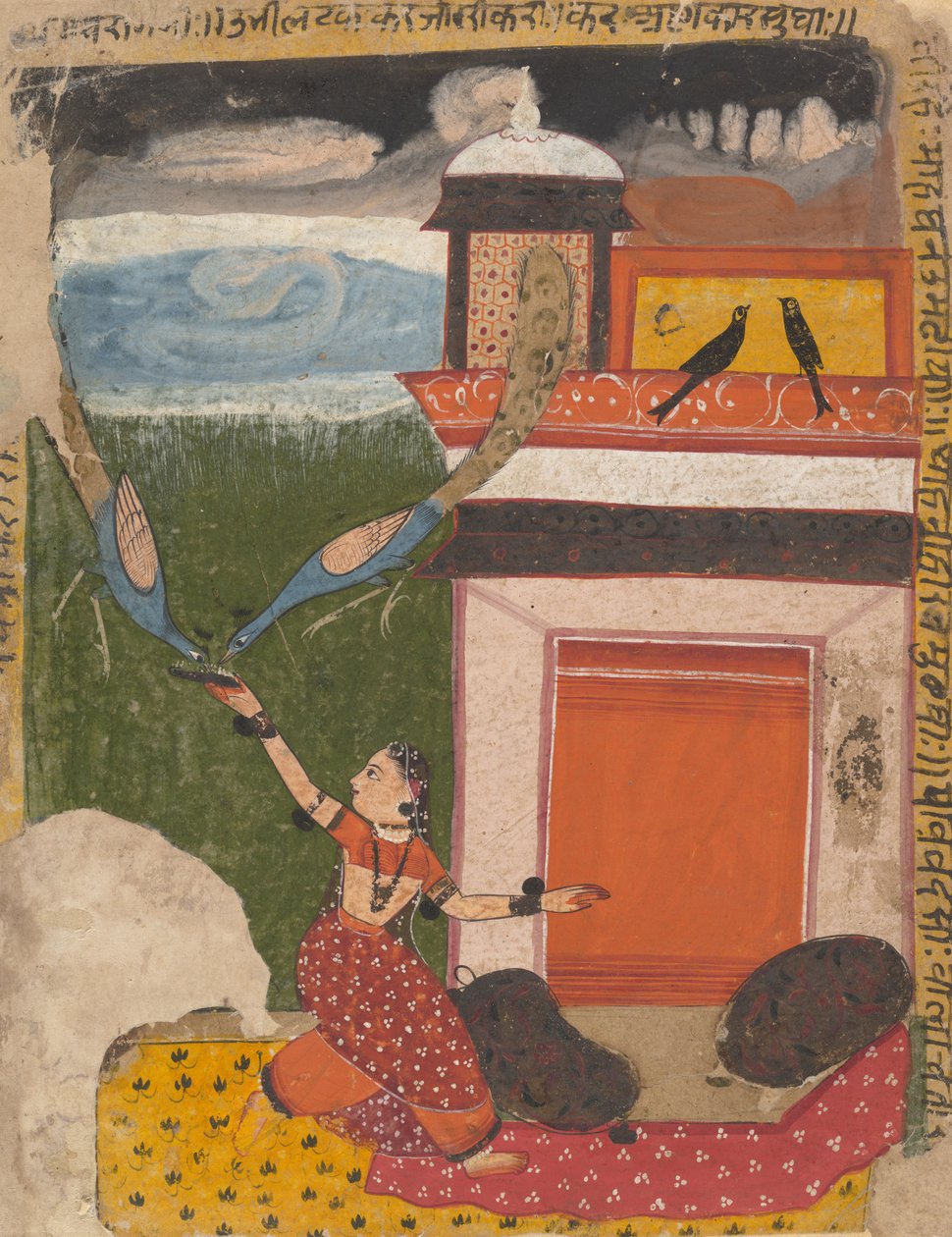Madhumadhavai Ragini...fra a Dispersed Ragamala Series Garland of Musical Modes, c1640-5 av Unbekannt