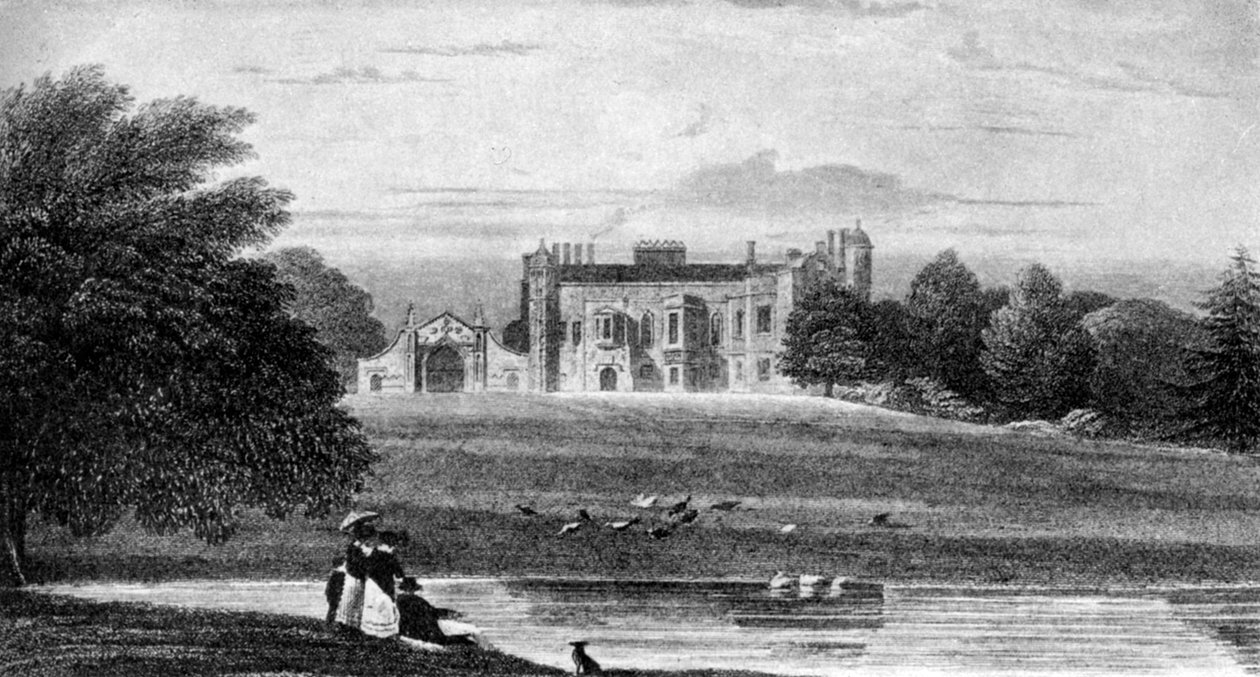 Madingley Hall, Madingley, Cambridgeshire, 1800-tallet 1912 av Unbekannt