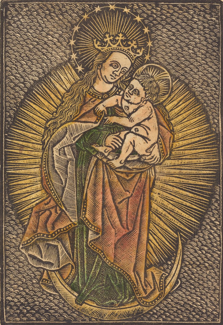 Madonna and Child in Glory, fjerde kvartal 1400-tallet. av Unbekannt