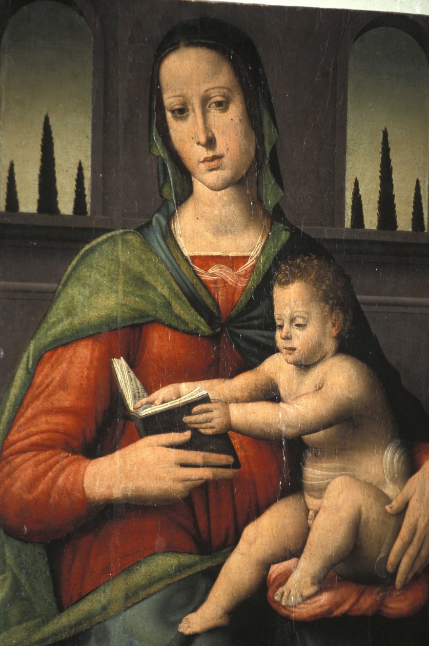 Madonna og barn, XV århundre, Piersanti museum, Matelica, Marche, Italia av Unbekannt
