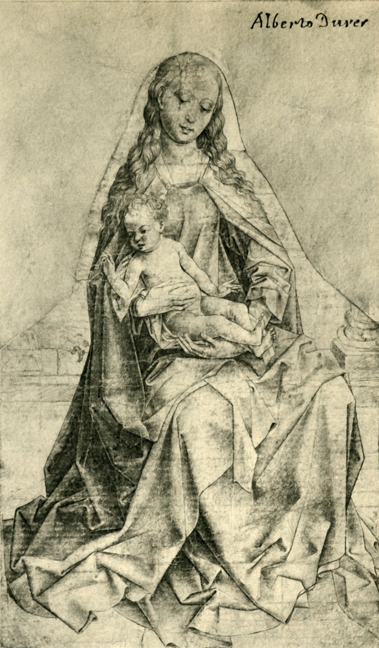 Madonna med Kristus-barnets velsignelse, 1440-1450, 1943. av Unbekannt