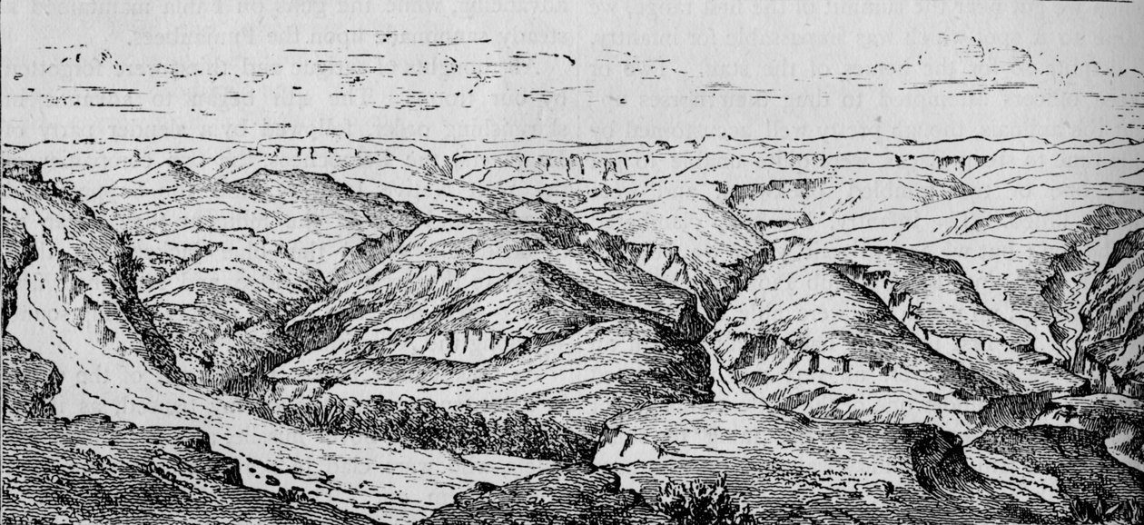 Magdala og Bashilodalen, ca 1880 av Unbekannt