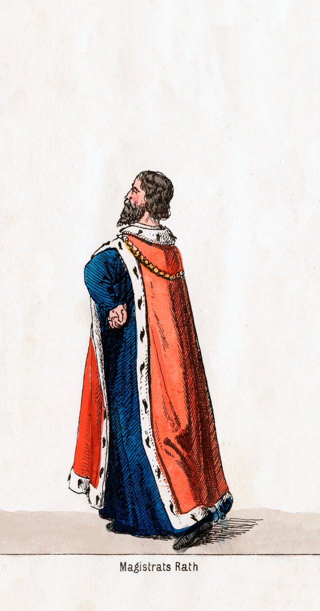Magistrat, kostymedesign for Shakespeares skuespill, Henry VIII, 1800-tallet av Unbekannt