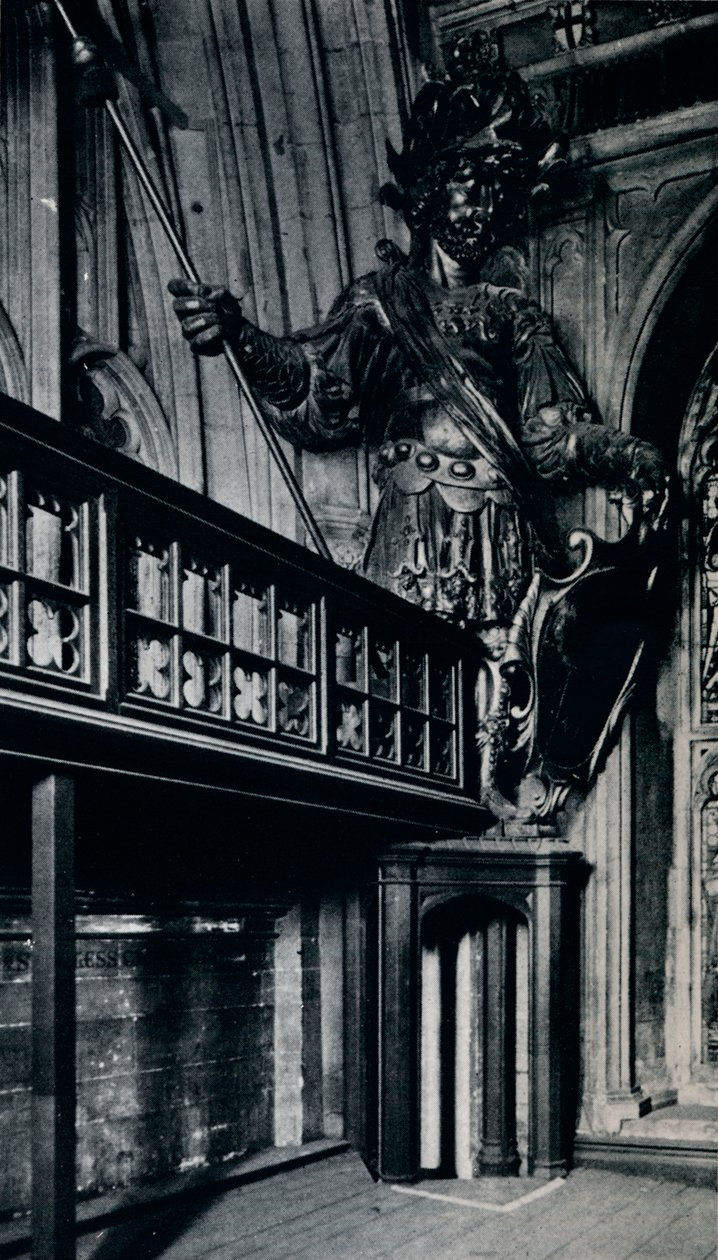 Magog Corineus, en av de to bygigantene som ble brent i London Guildhall-brannen, 1940 av Unbekannt