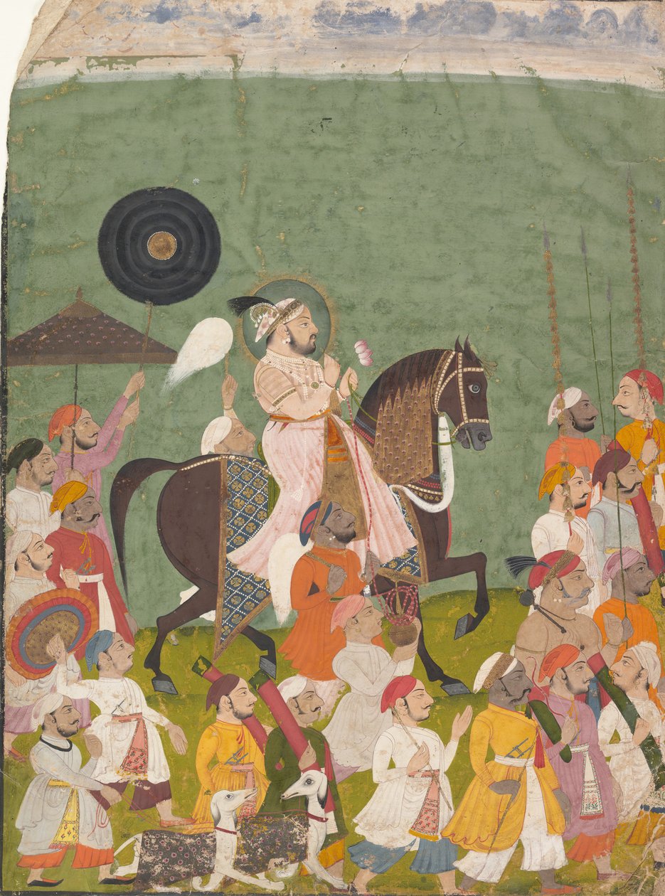 Maharana Jagat Singh II i prosesjon, ca. 1745. av Unbekannt