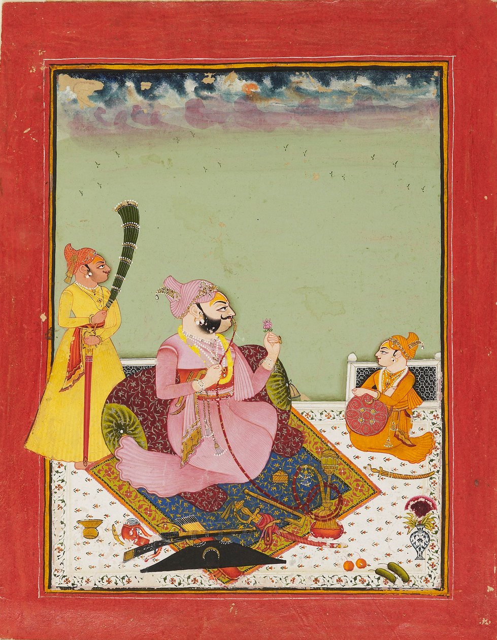 Maharao Ajit Singh on a terrace with son and attendant, c1770   1208159   no       norwegian Successfully Translated  Original: Der Mieter Translat: Der Mieter 1337266 no norwegian Successfully Translated Original: Fray Pedro Gocial museum in San Francisco av Unbekannt