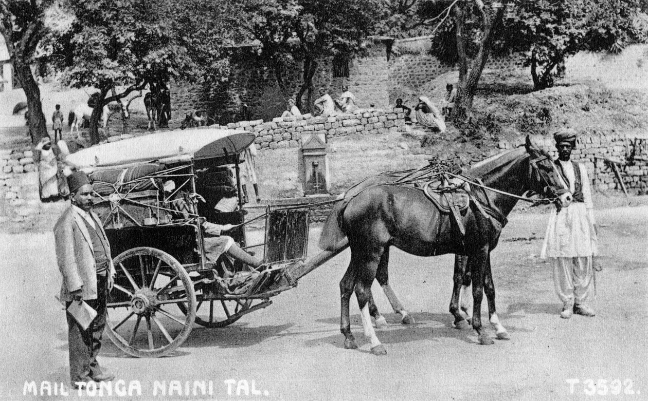 Mail tonga, Nainital, India, 1917 av Unbekannt