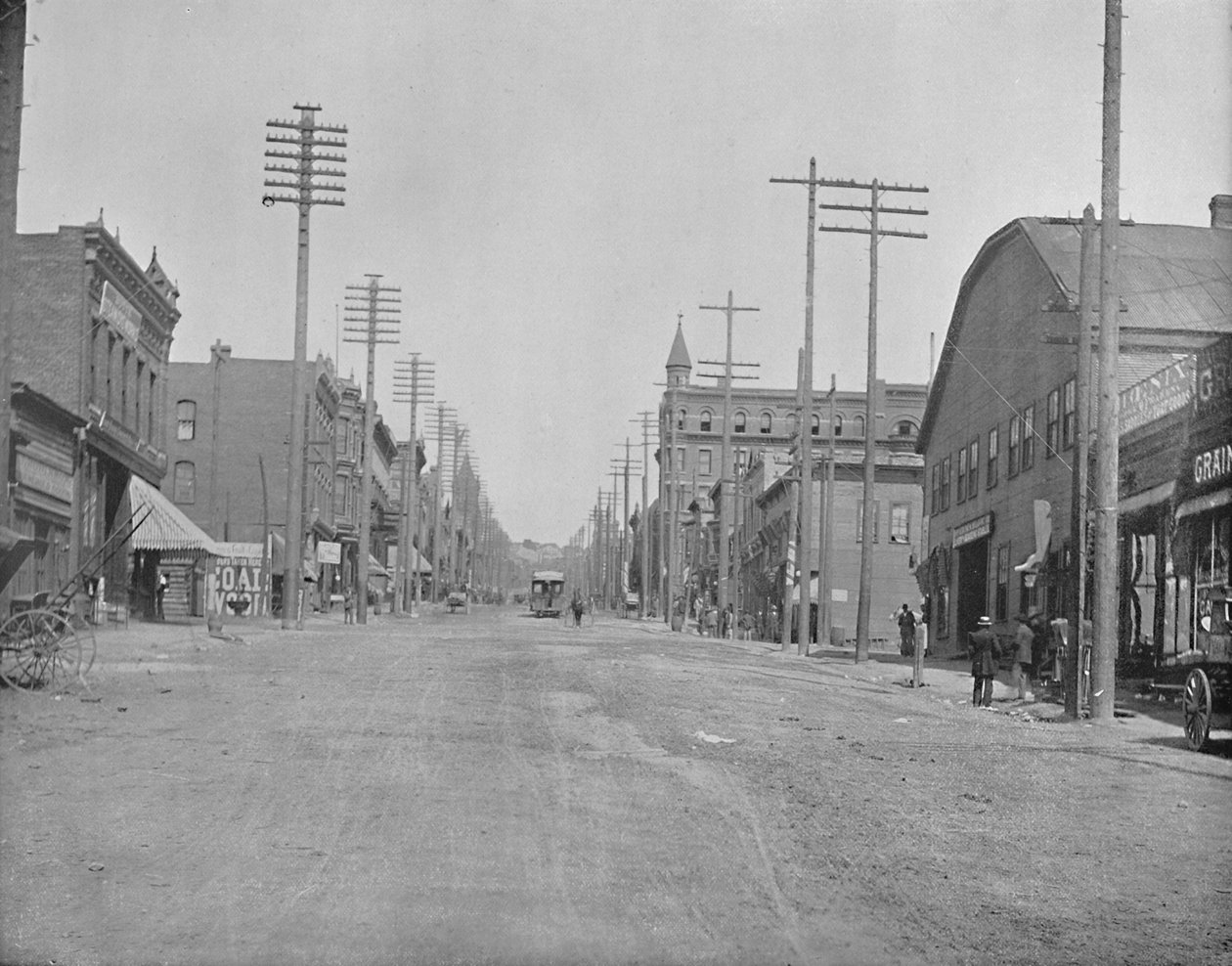 Main Street, Butte City, Montana, c1897. av Unbekannt