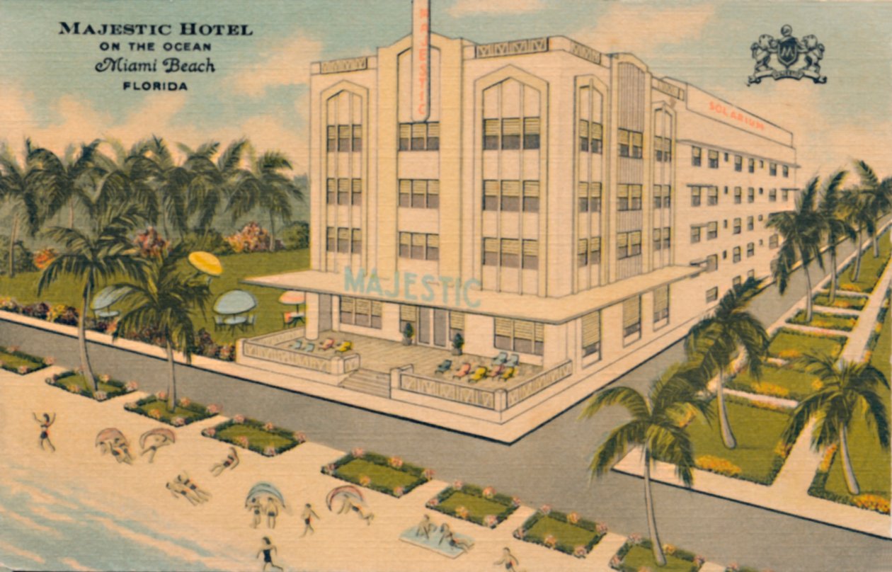 Majestic Hotel on the Ocean. Miami Beach, Florida, ca 1940-tallet av Unbekannt