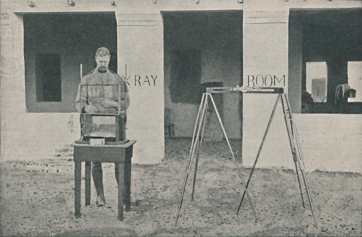 Major Batters ved å bruke lokaliseringsapparatet, c1890, 1910 av Unbekannt