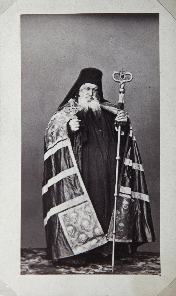 Makarios, erkebiskop av St. Panteleimon-klosteret på Athos-fjellet, Hellas, 1870-tallet av Unbekannt