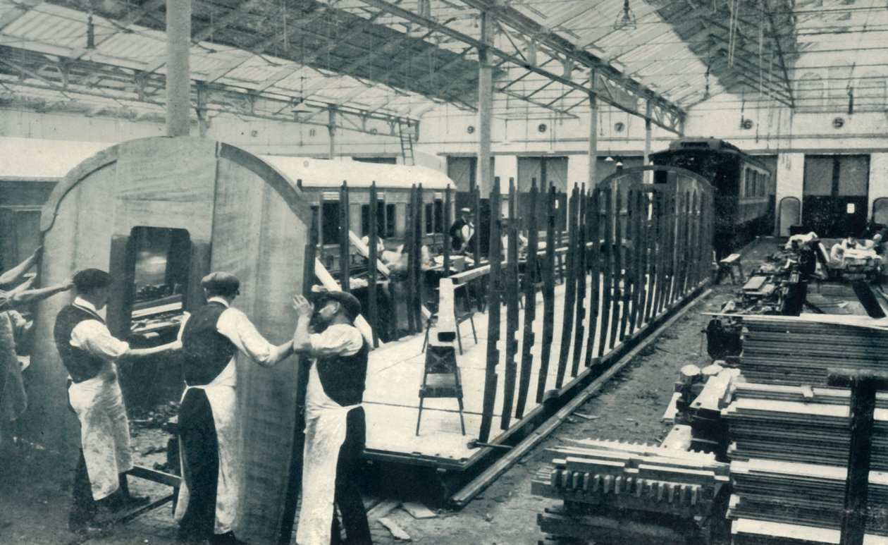 Lage en jernbanevogn, 1922. av Unbekannt