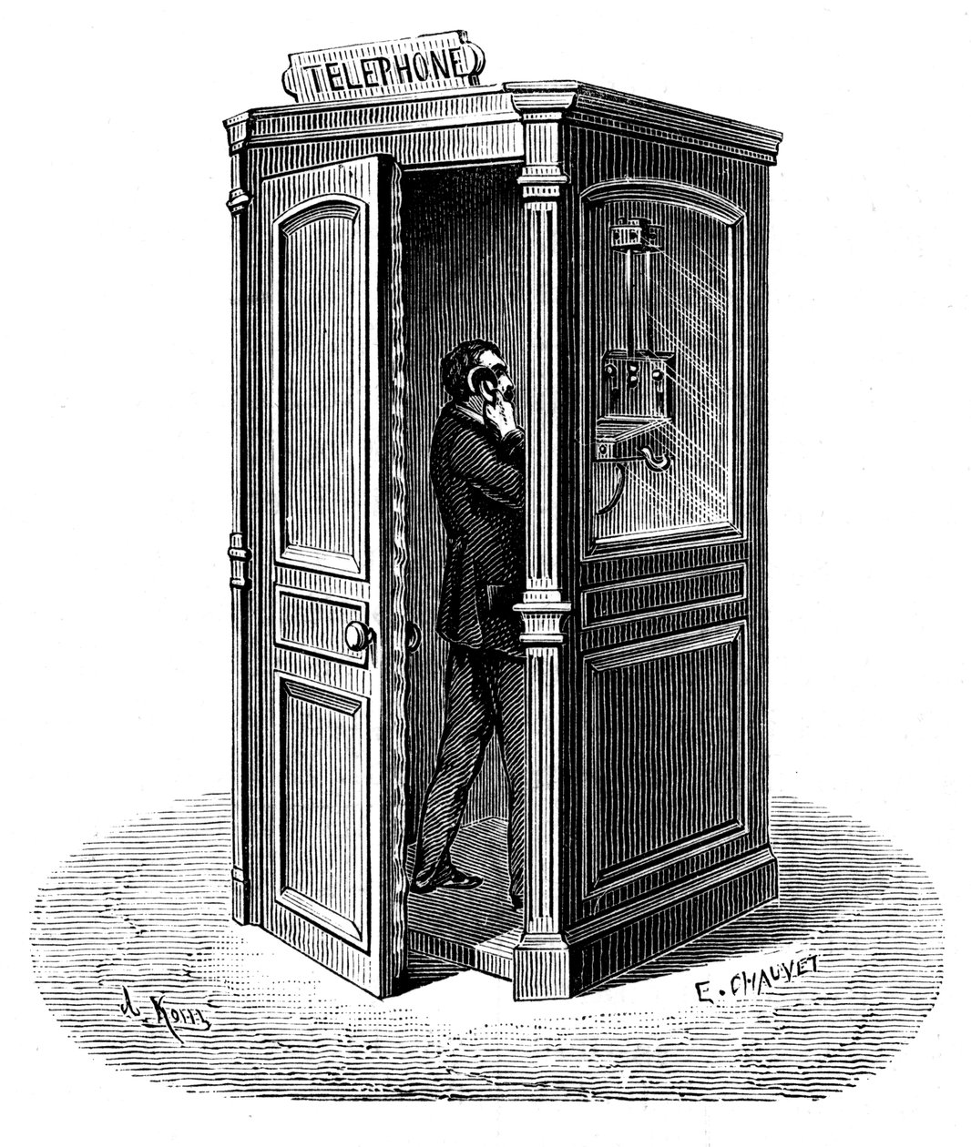 Ringe fra en telefonboks, 1888 av Unbekannt
