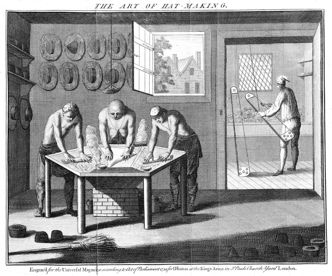 Å lage beverhatter, 1750 av Unbekannt