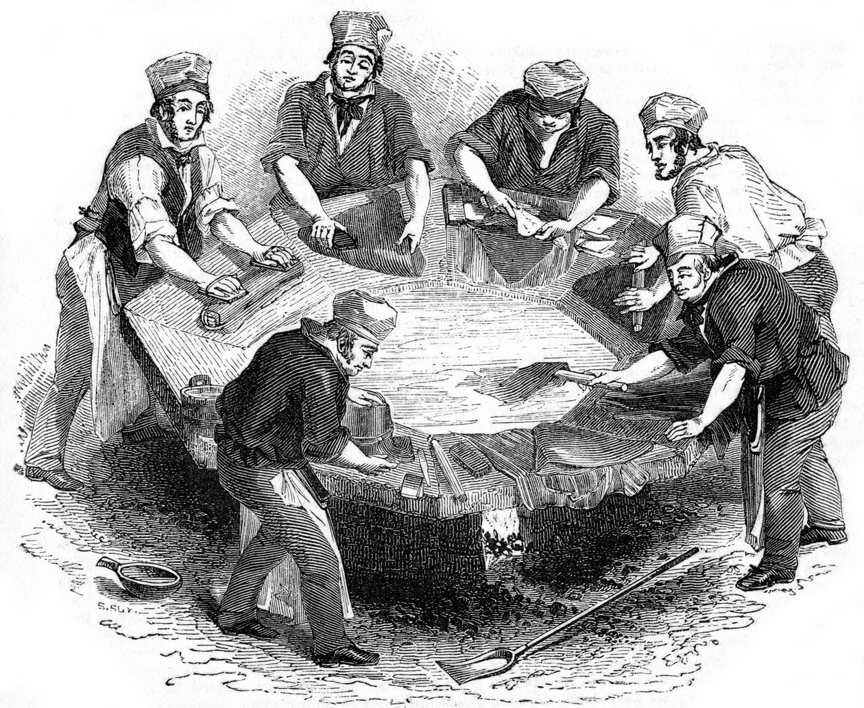 Å lage beverhatter, 1841 av Unbekannt