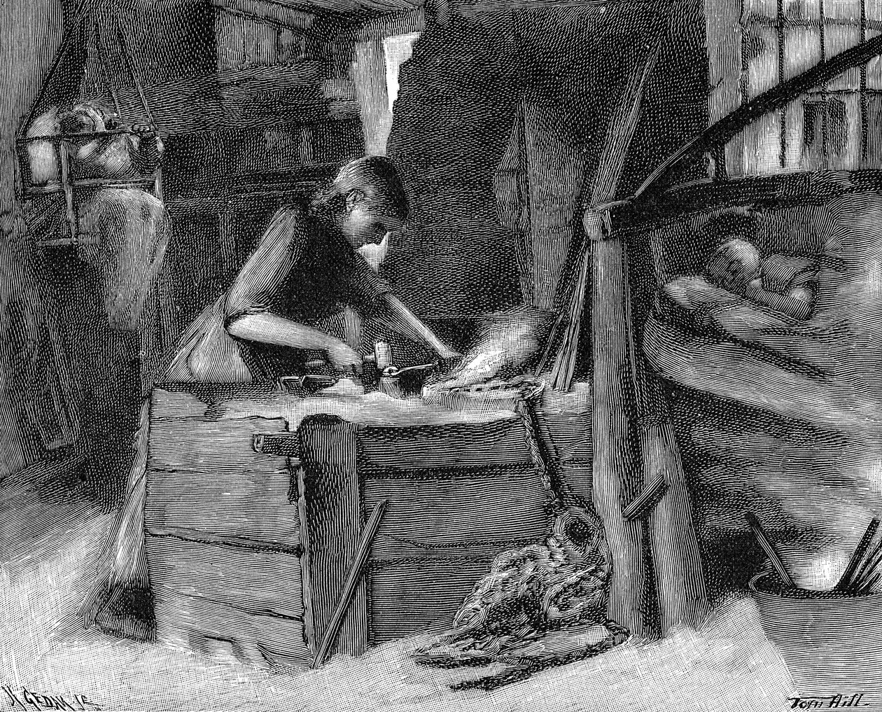 Lage kjeder i Cradley Heath-distriktet i Black Country i det engelske midtlandet, 1890 av Unbekannt