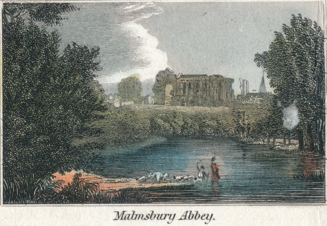 Malmsbury Abbey, 1800-tallet av Unbekannt