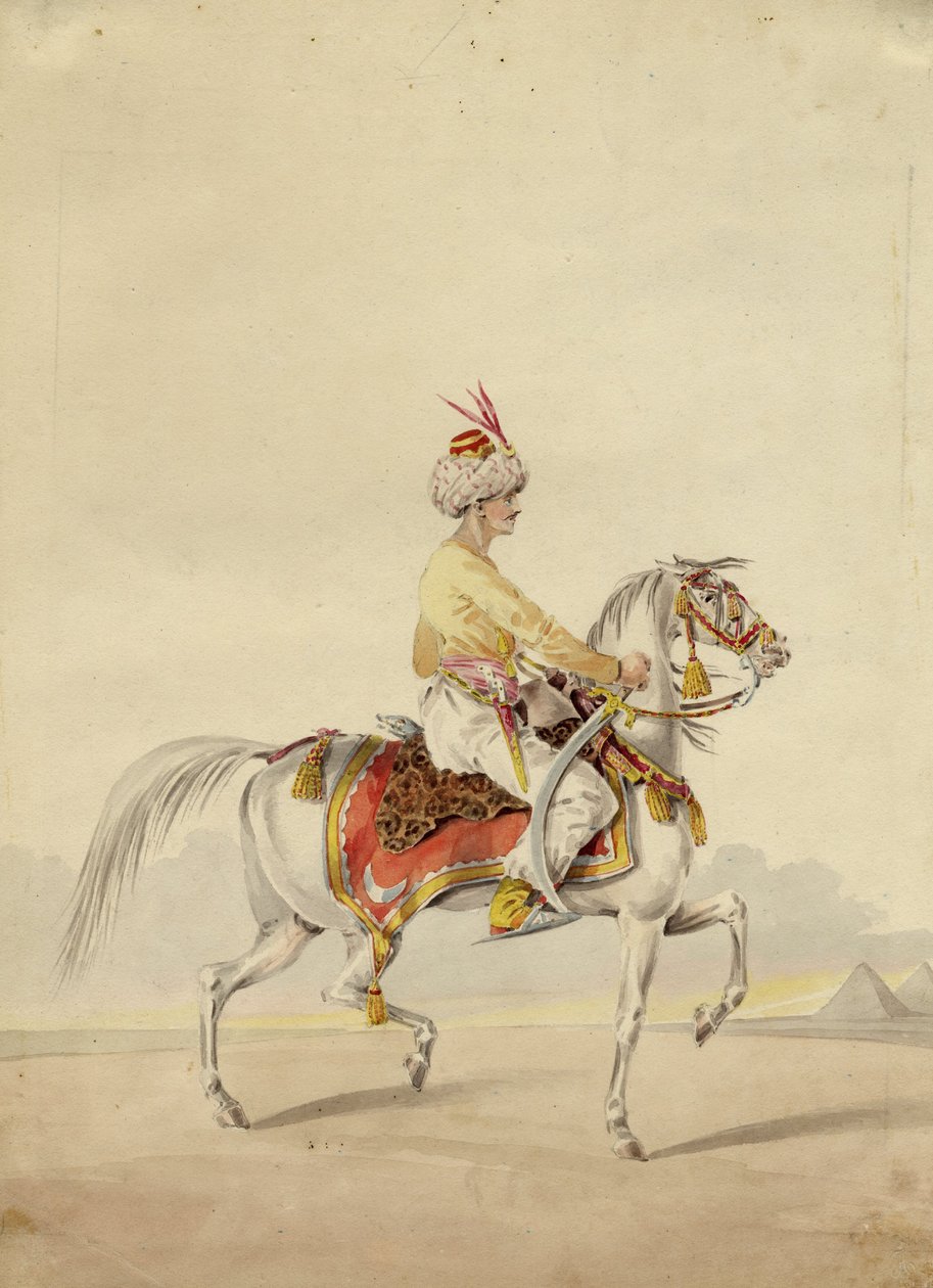 Mamluk til hest, ca 1825 av Unbekannt