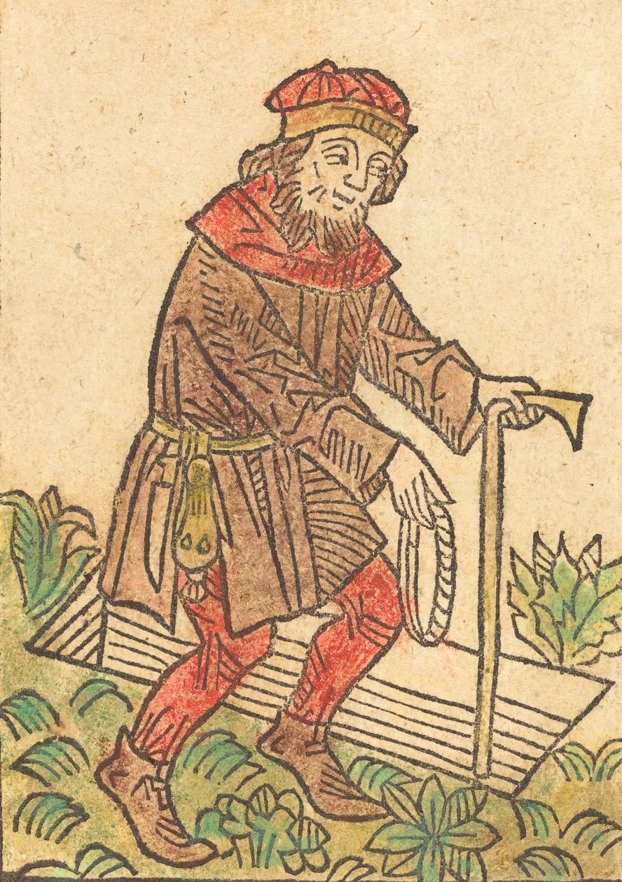 Mann som går mot en grav, ca. 1495. av Unbekannt