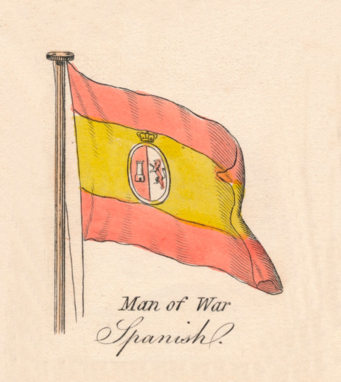 Man of War - Spansk, 1838 av Unbekannt