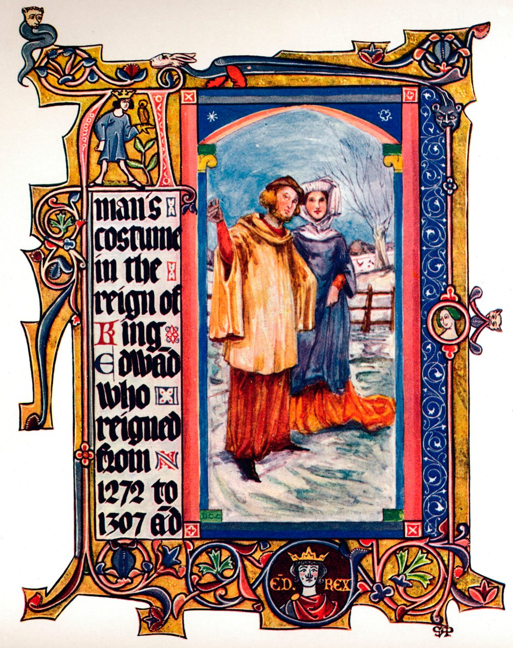 Manns kostyme i kongedømmet til kong Edward I, 1909 av Unbekannt