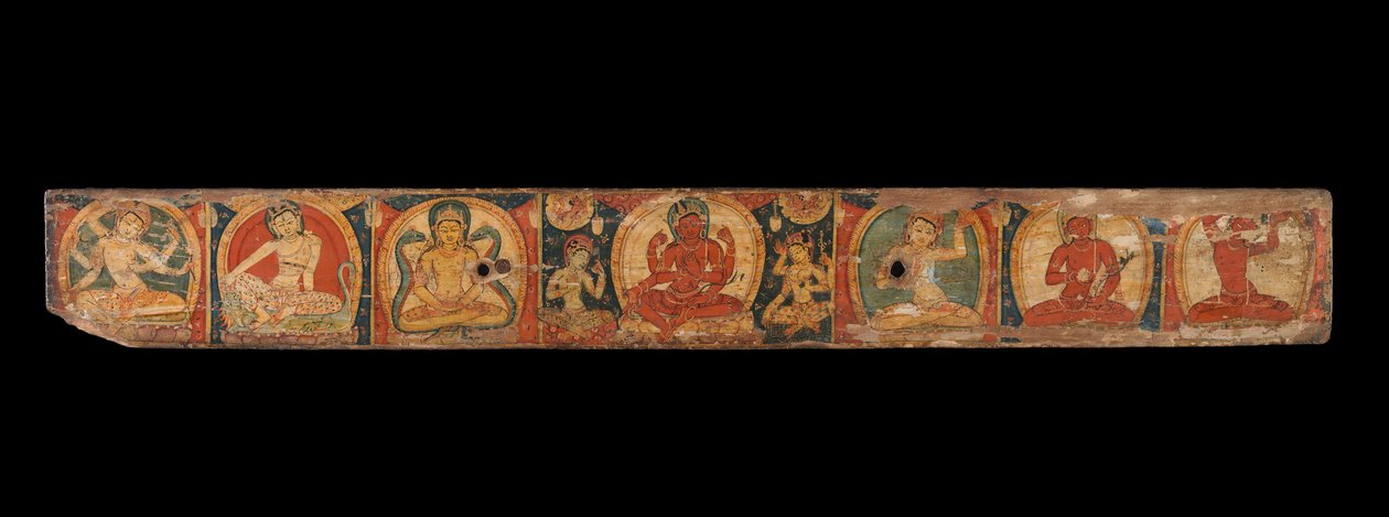 Manuskriptomslag med Avalokiteshvara The Bodhisattva of Infinite Compassion, 1100-tallet. av Unbekannt