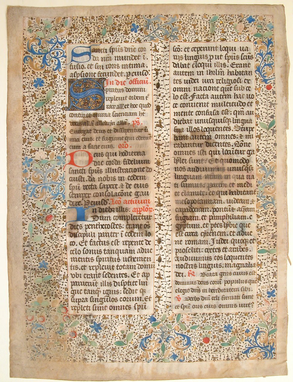Manuskriptblad fra et missal, fransk, midten av 1400-tallet. av Unbekannt